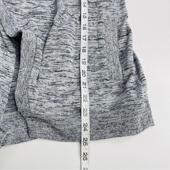Athleta blissful wrap cardigan sweater hooded grey space dye women's‎ size xs - Picture 11 of 13